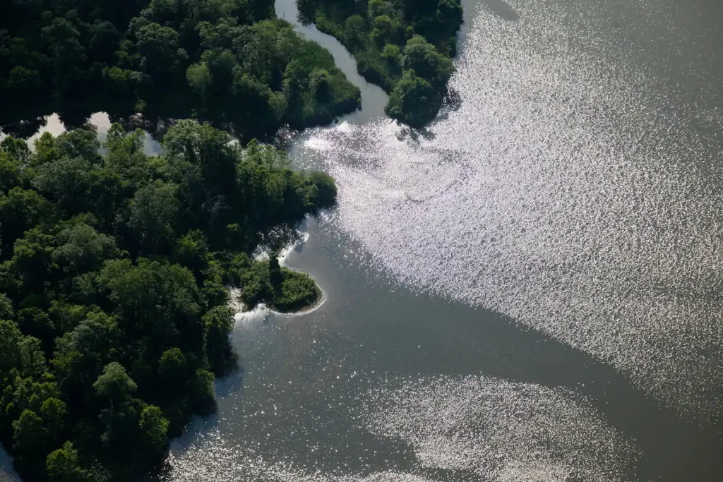 Watershed coast from above